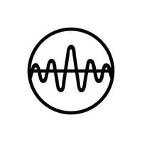 vettore icona onda sonora. illustrazione del simbolo del contorno isolato