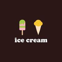 design del logo del gelato vettore