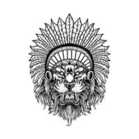 leone indiano illustrazione vettoriale