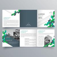 modello di brochure ripiegabile design geometrico minimalista per aziende e aziende. modello di vettore dell'opuscolo di concetto creativo.