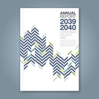 copertina relazione annuale ala verde vettore