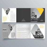 modello di brochure ripiegabile design geometrico minimalista per aziende e aziende. modello di vettore dell'opuscolo di concetto creativo.