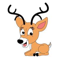grafica di cartone animato carino cervo animale vettore