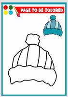 libro da colorare per bambini. cappello invernale vettore