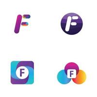logo della lettera f, semplice, astratto, creativo e minimalista. vettore