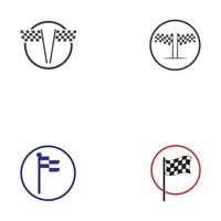 modello di gara bandiera icona logo vettoriale