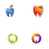 logo dentale, cure dentistiche e salute dentale. illustrazione del modello vettoriale. vettore