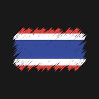 pennello bandiera thailandese. bandiera nazionale vettore