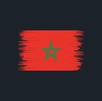 vettore della spazzola della bandiera del marocco. bandiera nazionale