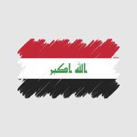 pennellate di bandiera irachena. bandiera nazionale vettore