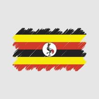 pennellate della bandiera dell'uganda. bandiera nazionale vettore