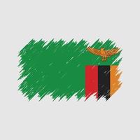 pennello bandiera zambia. bandiera nazionale vettore