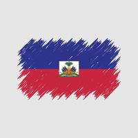 pennello bandiera di haiti. bandiera nazionale vettore