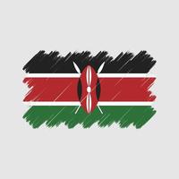 pennellate della bandiera del kenya. bandiera nazionale vettore