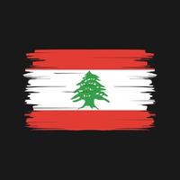 vettore della spazzola della bandiera del libano. bandiera nazionale