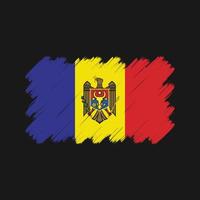 pennellate bandiera moldova. bandiera nazionale vettore