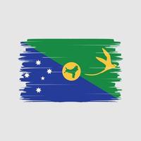 vettore della spazzola della bandiera delle isole di natale. bandiera nazionale