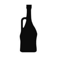 icona della bottiglia di vino colore nero vettore