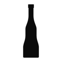 vettore bottiglia icona silhouette colore nero