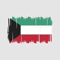 vettore di bandiera del kuwait. bandiera nazionale
