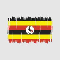 vettore di bandiera dell'uganda. bandiera nazionale