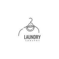 design di abbigliamento con logo lavanderia vettore
