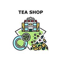 illustrazione di colore di concetto di vettore di vendita del negozio di tè