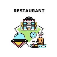 illustrazione a colori del concetto di vettore di cibo del ristorante