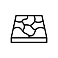 illustrazione del contorno vettoriale dell'icona del materiale da disegno in marmo