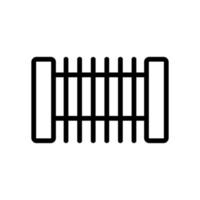 vettore icona recinzione metallica. illustrazione del simbolo del contorno isolato