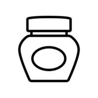grande vaso di crema idratante icona vettore contorno illustrazione