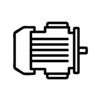 illustrazione del profilo vettoriale dell'icona del motore elettrico