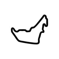 vettore icona dubai. illustrazione del simbolo del contorno isolato