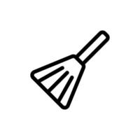 l'icona della scopa per la polvere è un vettore. illustrazione del simbolo del contorno isolato vettore