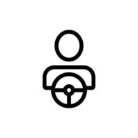 vettore icona driver. illustrazione del simbolo del contorno isolato