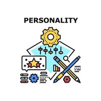 illustrazione a colori del concetto di vettore di personalità