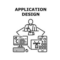 illustrazione del concetto di vettore di progettazione dell'applicazione