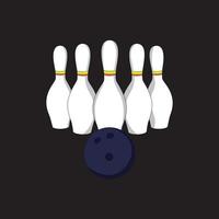 illustrazione vettoriale di attrezzatura da bowling. segno e simbolo dello sport.