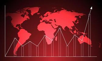 sfondo dell'inflazione in tutto il mondo a causa della pandemia. grafico che mostra l'aumento dell'inflazione vettore