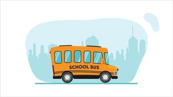 elegante illustrazione dello scuolabus vettore