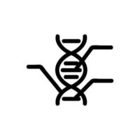 composizione del dna del vettore icona. illustrazione del simbolo del contorno isolato