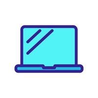 vettore icona laptop. illustrazione del simbolo del contorno isolato