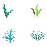logo di alghe con disegno vettoriale illustrazione modello.