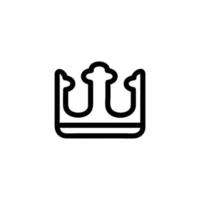 vettore dell'icona del re della corona. illustrazione del simbolo del contorno isolato