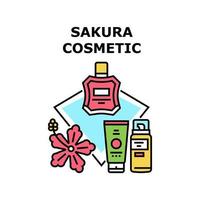 illustrazione a colori del concetto di vettore cosmetico sakura