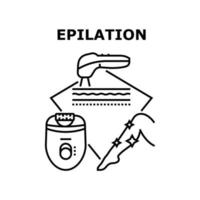 illustrazione nera del concetto di vettore del dispositivo di epilazione