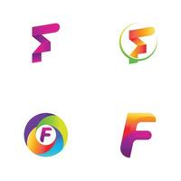 logo della lettera f, semplice, astratto, creativo e minimalista. vettore
