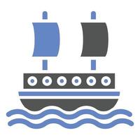 stile icona nave pirata vettore