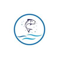 logo dell'onda d'acqua e logo dell'onda del mare o onde d'acqua della spiaggia, con il concetto di design vettoriale. vettore