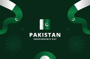 sfondo del design del giorno dell'indipendenza del pakistan per un momento internazionale vettore